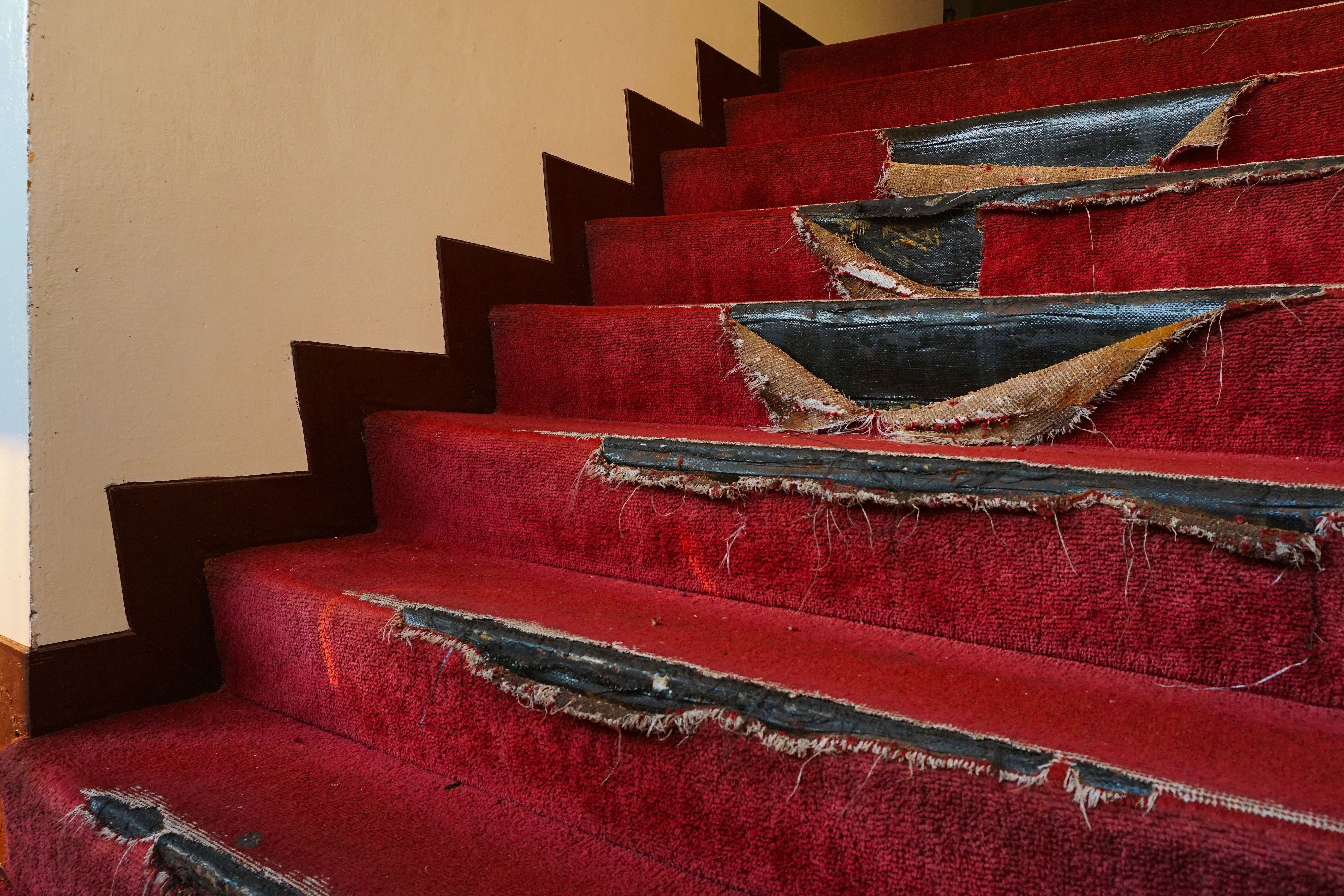 Torn Carpet Stairs